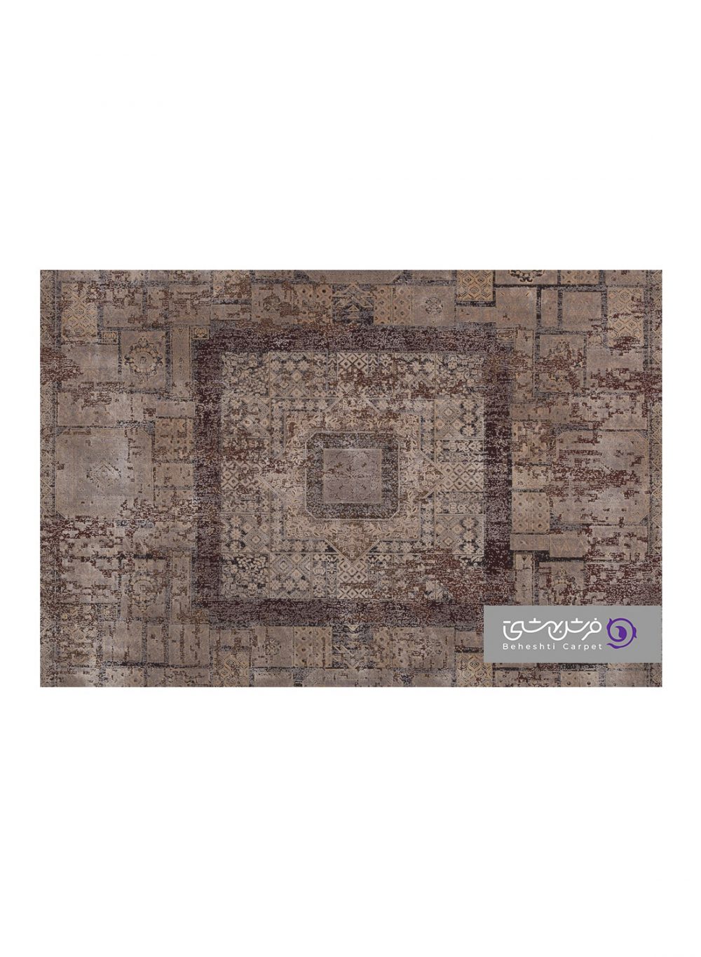 جزییات نقش فرش طرح نارسیس فرش بهشتی کد 8342