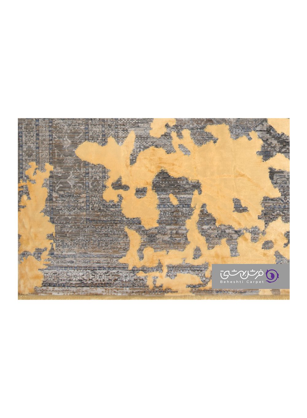 جزییات نقش فرش طرح یونیک کد 8517 طلایی
