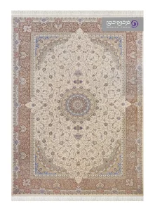 فرش طرح شاهان کد 1521 کرمی