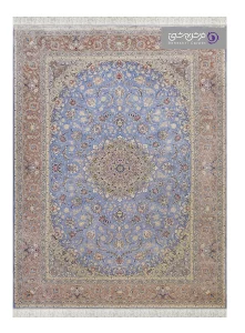 فرش طرح شاهان کد 1524 نقره آبی