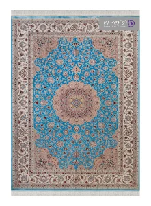 فرش طرح شاهان کد 1526 فیروزه ای