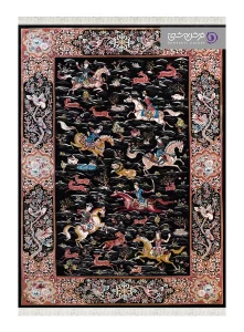 فرش طرح شاهان کد 1527 مشکی