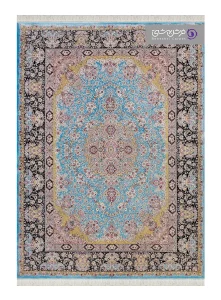 فرش طرح شاهان کد 1528 فیروزه ای
