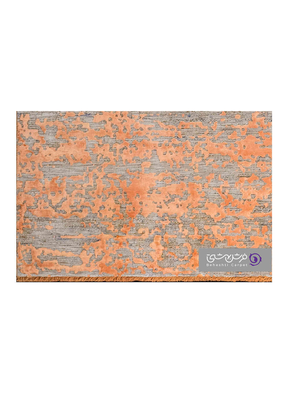 جزییات نقش فرش طرح یونیک کد 8527 نارنجی