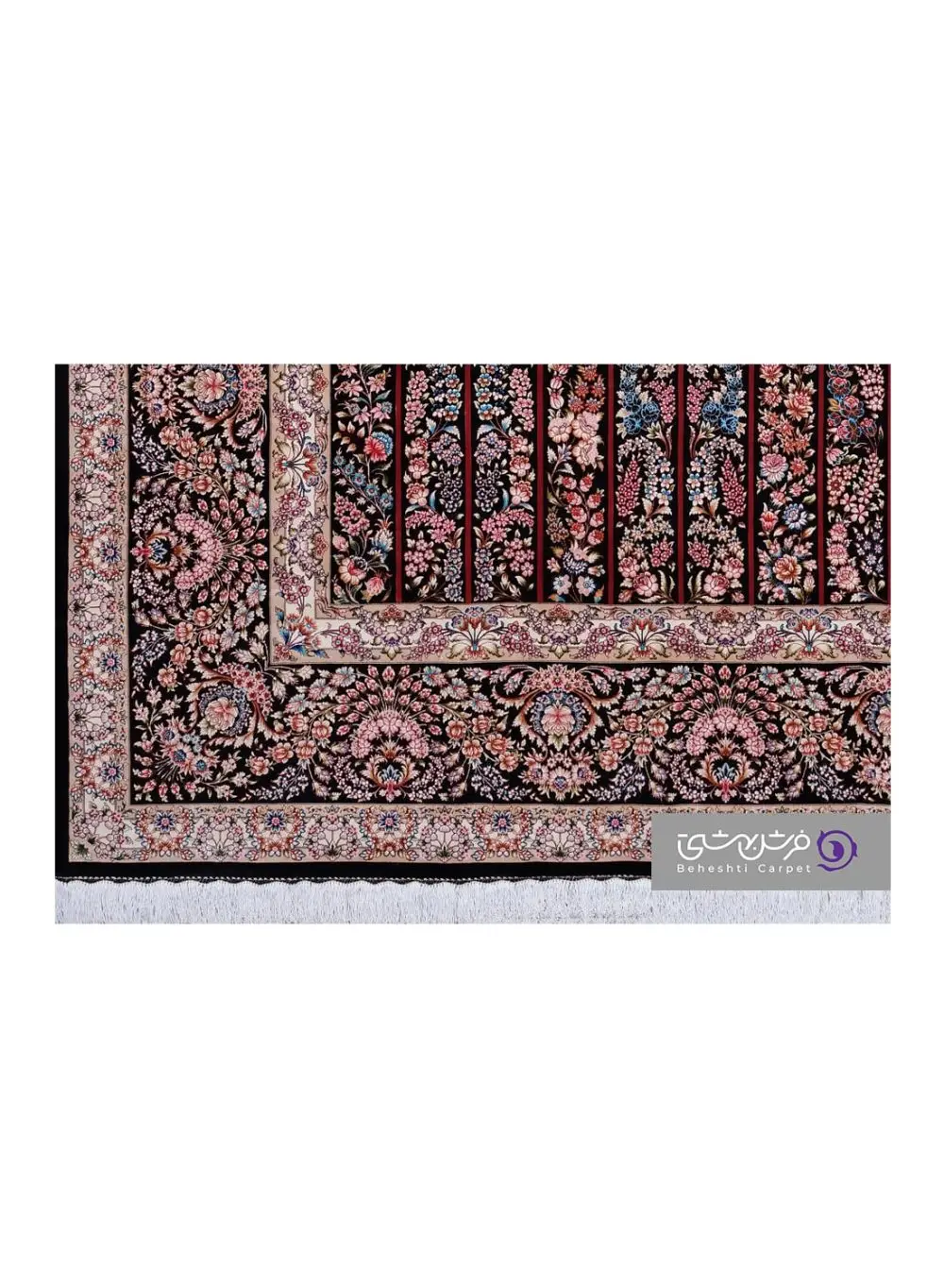 جزییات نقش فرش بهشتی طرح نگارین کد 2170