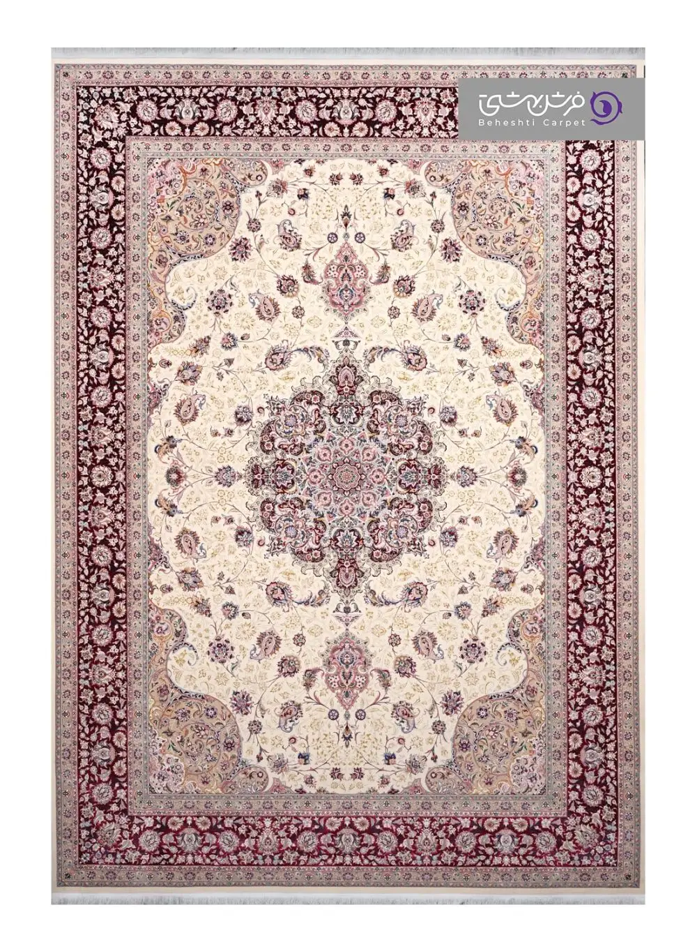 نقش فرش بهشتی طرح آیتان کد T06 موزی