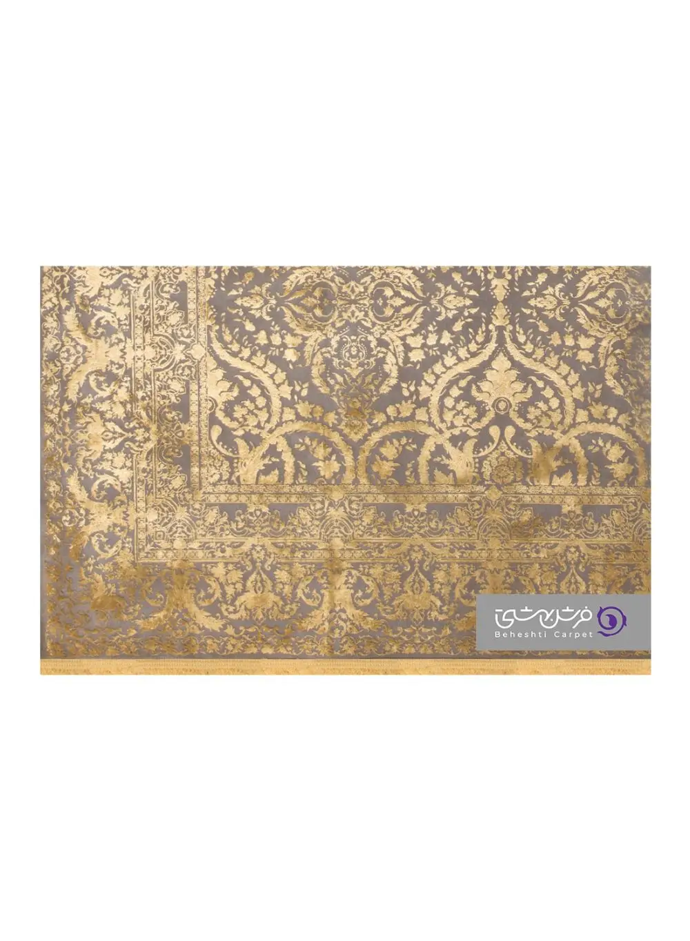 جزییات نقش فرش طرح ویهان کد 2061 طلایی