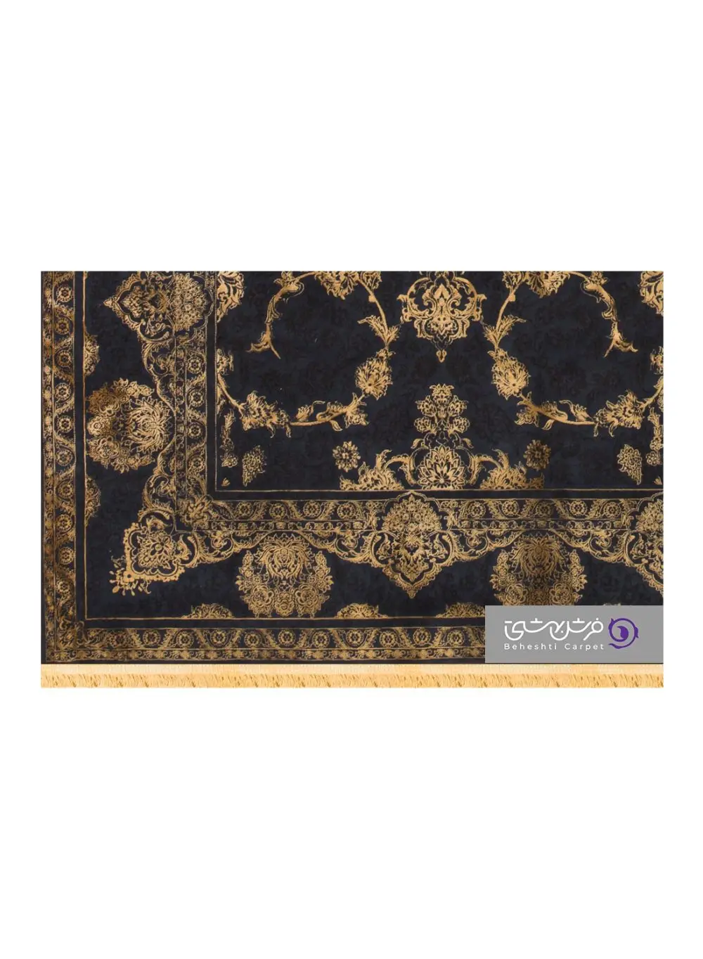 جزییات نقش فرش طرح ویهان کد 2088 طلایی