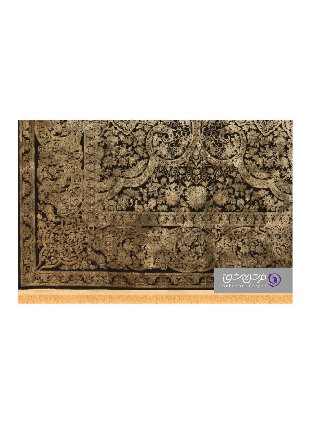 جزییات نقش فرش طرح ویهان کد 2110 طلایی