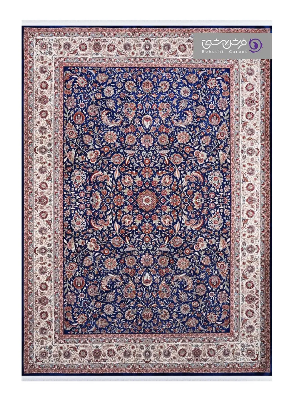 فرش طرح آیتان کد R16 سرمه ای