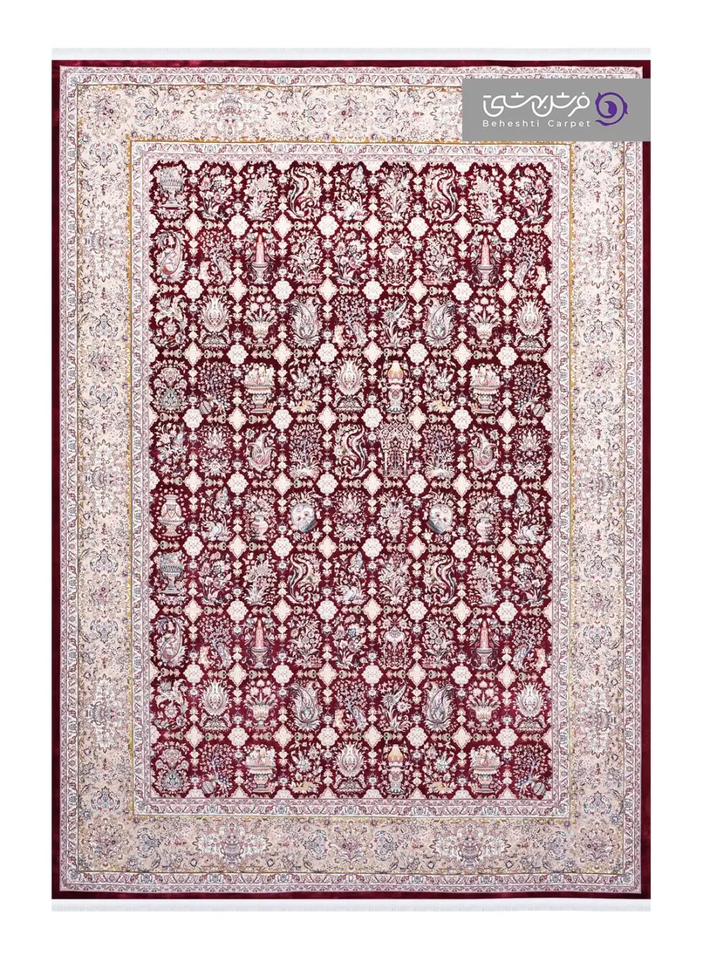 فرش طرح آیتان کد T29 ارغوانی