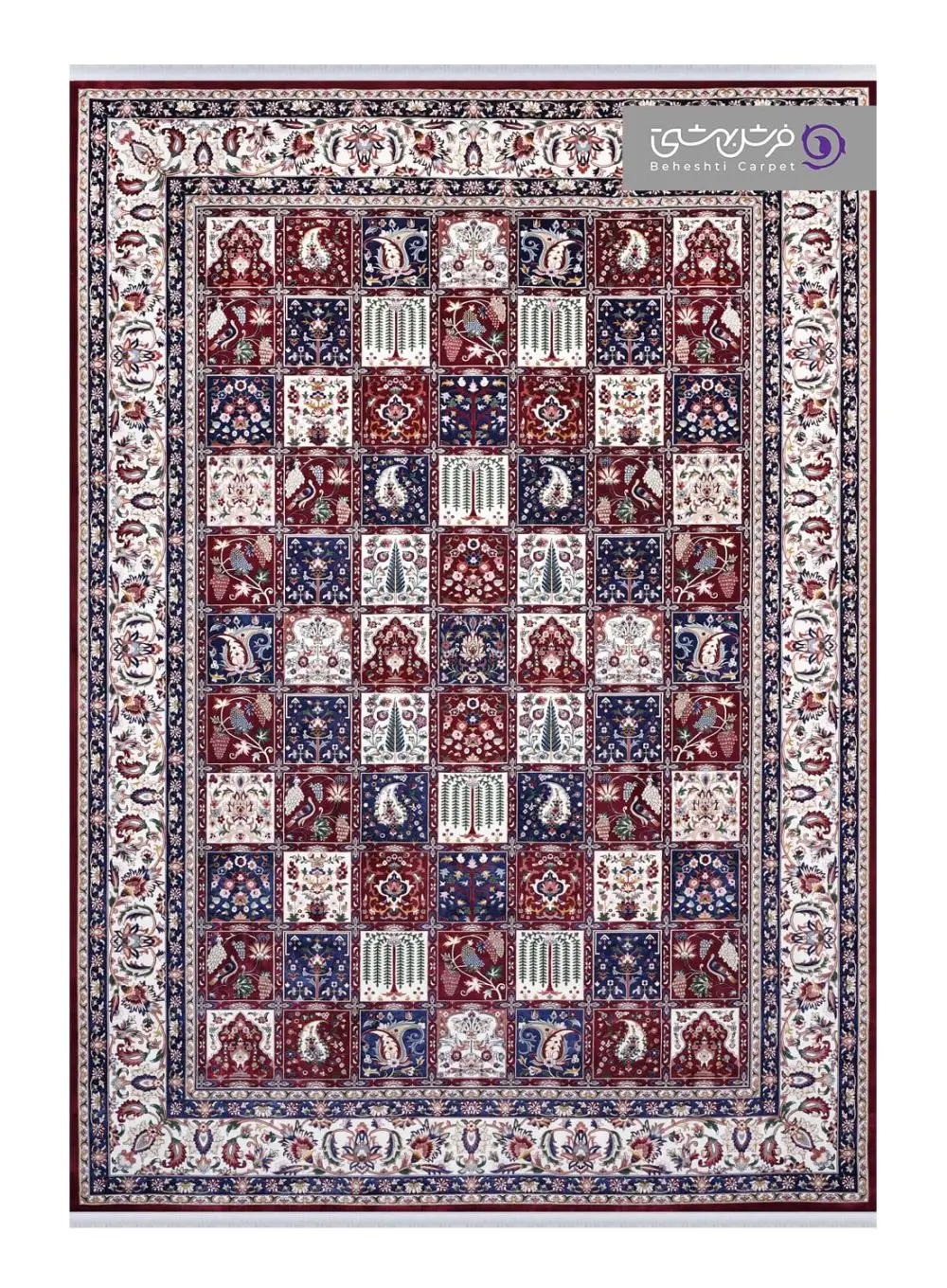 فرش طرح آیتان کد T36 ارغوانی